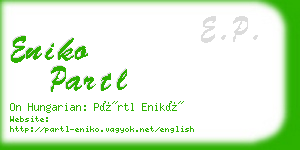 eniko partl business card